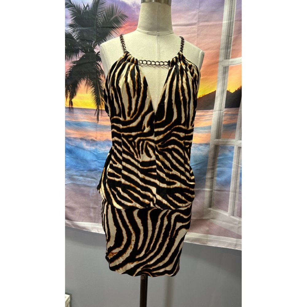 Moda International animal print mini or tunic XS